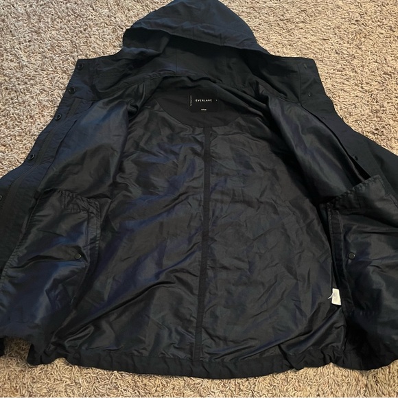 EVERLANE The ReNew Water-Resistant Hooded Windbreaker in Dark Navy Sz S - Picture 12 of 13